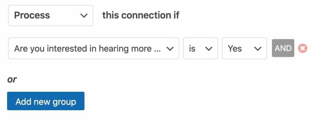 wpforms salesforce addon - conditional logic