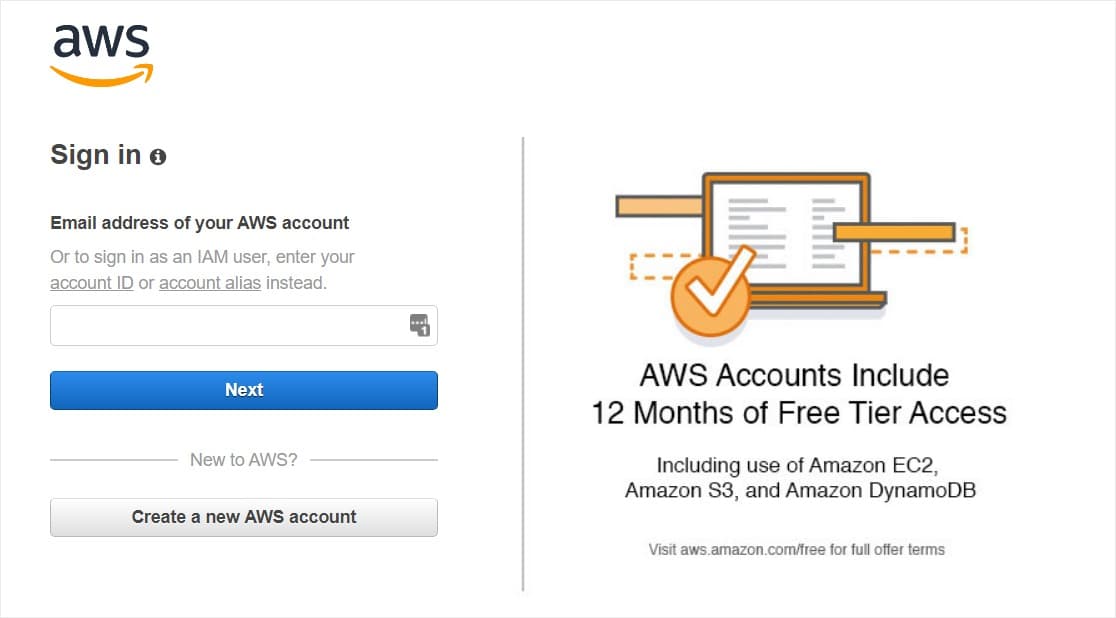 amazon aws iam users management console