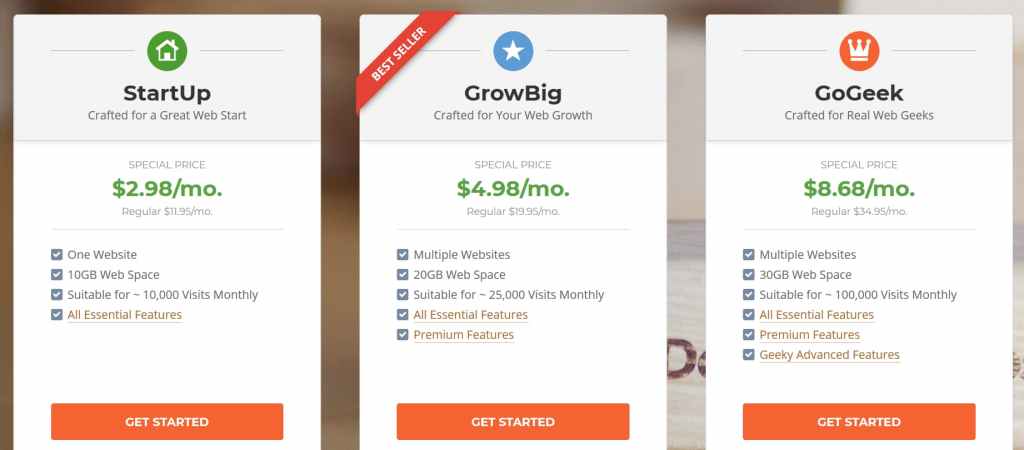 SiteGround Hosting Plans - Black Friday & Cyber Monday Pricing