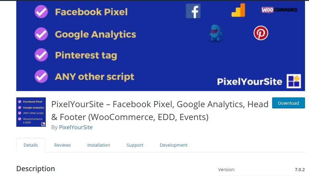 pixel your site wordpress plugin