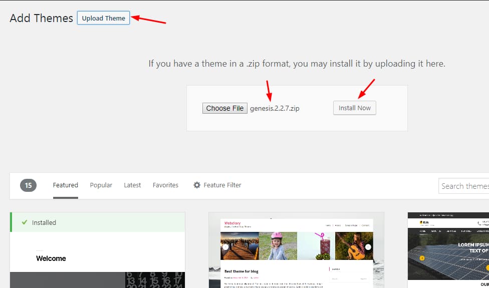 install genesis framework