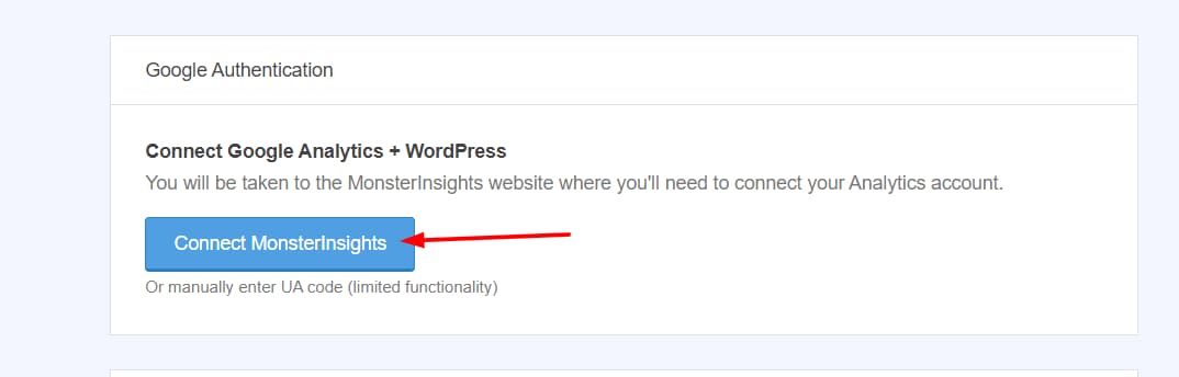 connect google analytics with wordpress using monsterinsights