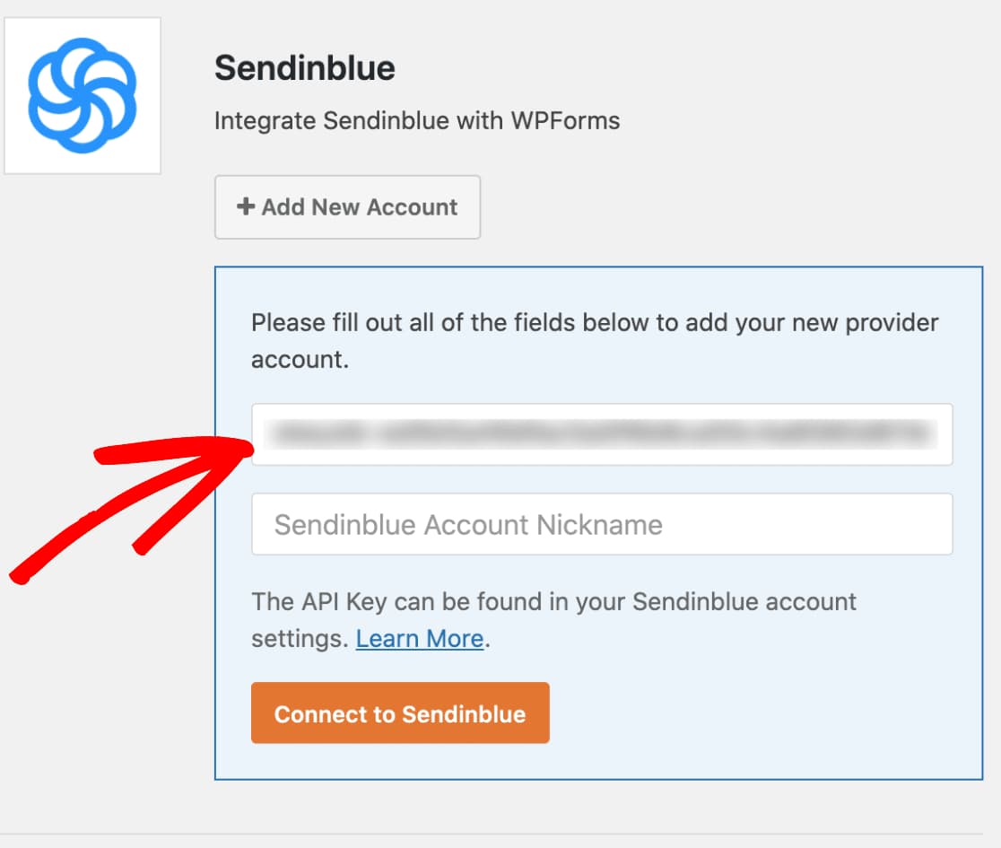 connect wpforms to sendinblue