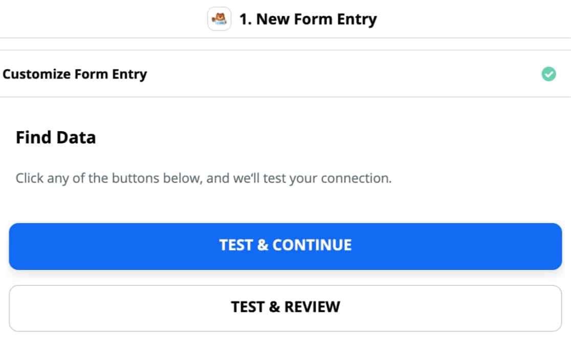 zapier - test your connection