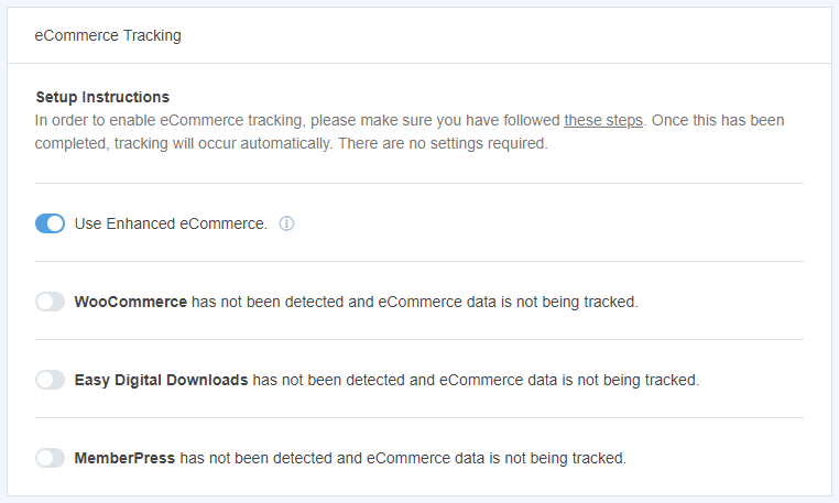 monsterinsights enhanced ecommerce tracking