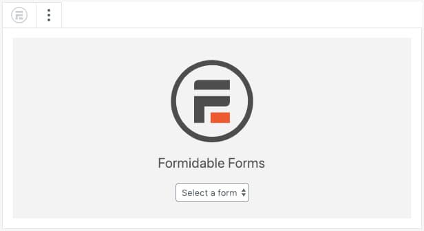 publish formidable forms gutenberg block