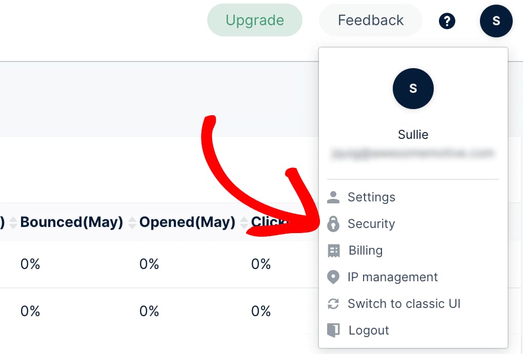 mailgun security settings