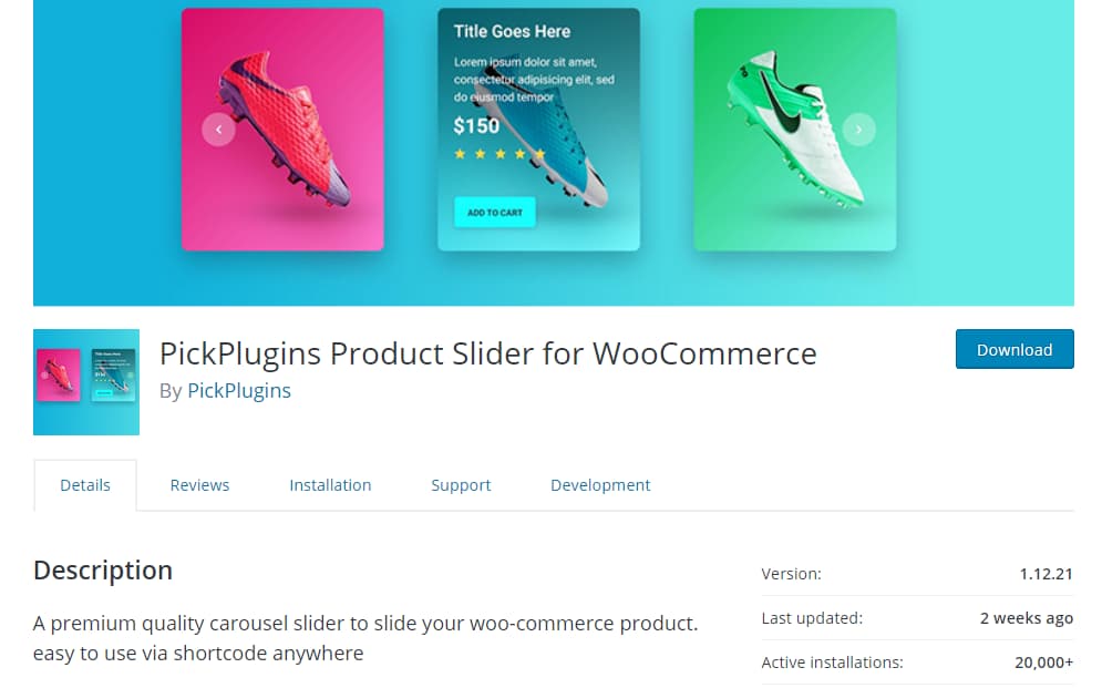 product slider for woocommerce plugin